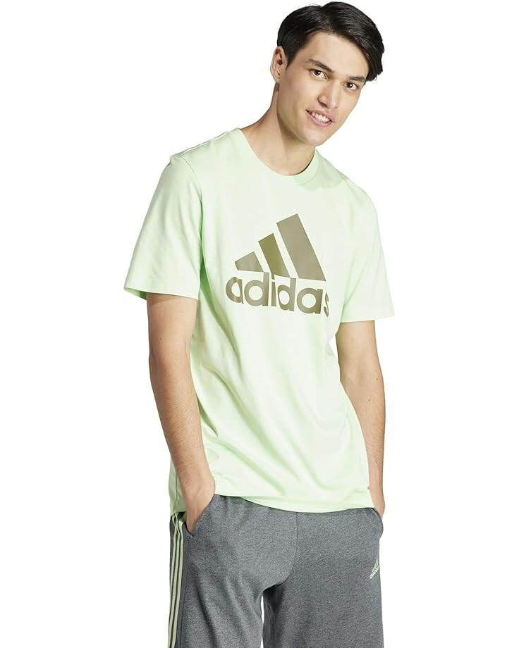 

Футболка adidas Essentials Single Jersey Big Logo, цвет Semi Green Spark