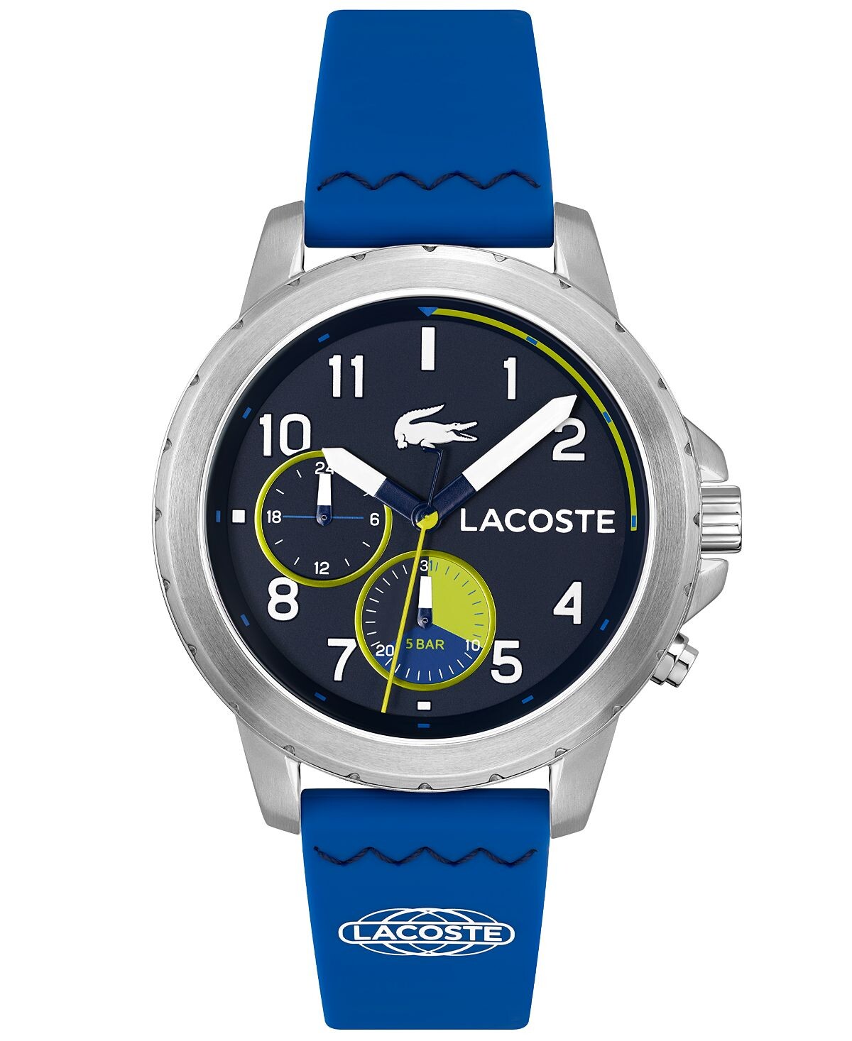

Мужские часы Endurance, синий силиконовый ремешок для часов, 44 мм Lacoste