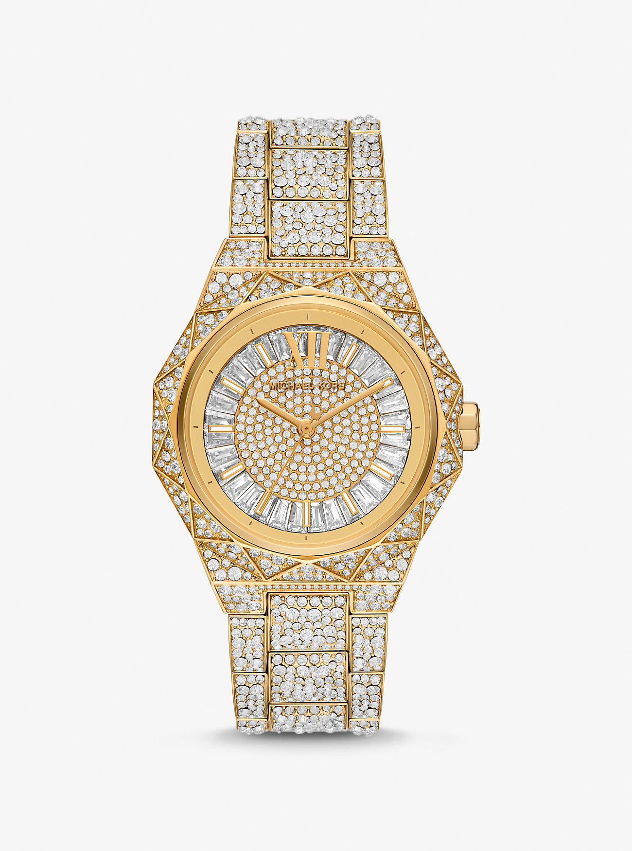 цена Крупногабаритные золотистые часы Raquel Pavé Michael Kors, желтый
