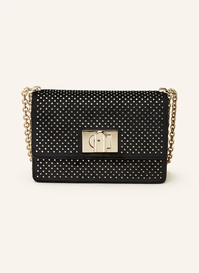 

Сумка через плечо 1927 года с драгоценными камнями Furla, черный