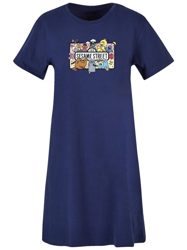 

Футболка F4NT4STIC Kleid Sesamstraße Sesame Team Colour, цвет lightnavy