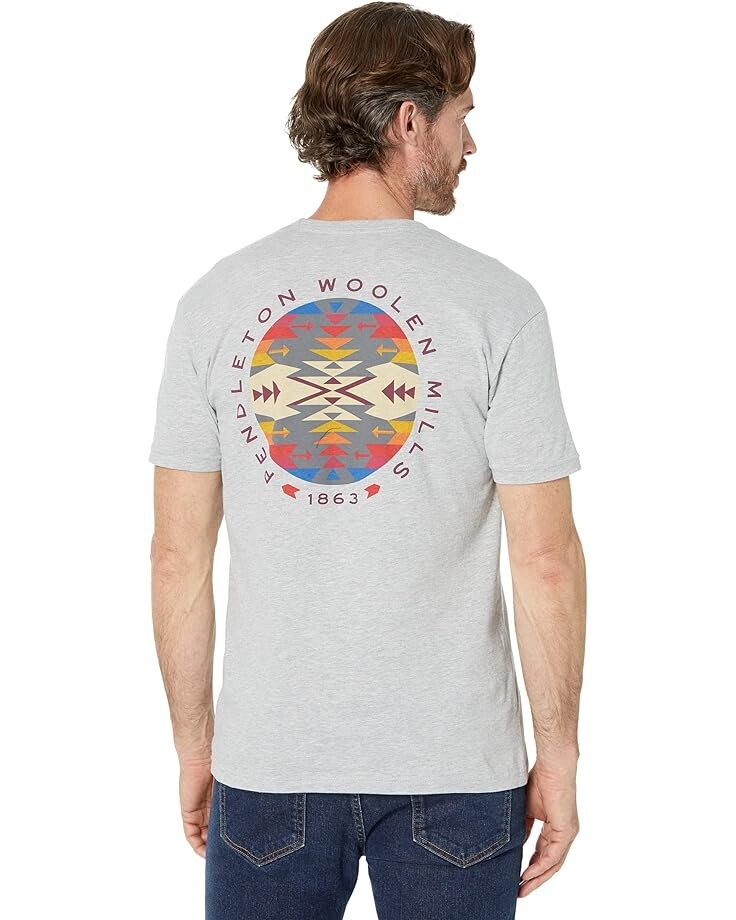 

Футболка Pendleton Tucson Circle Graphic Tee, цвет Heather Grey/Multi