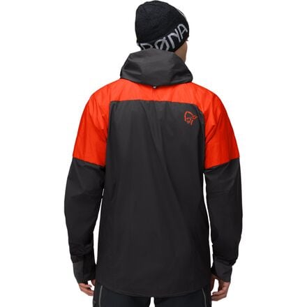 Утепленная куртка на молнии с капюшоном Lyngen Aero80 мужская Norrona, цвет Arednalin/Caviar