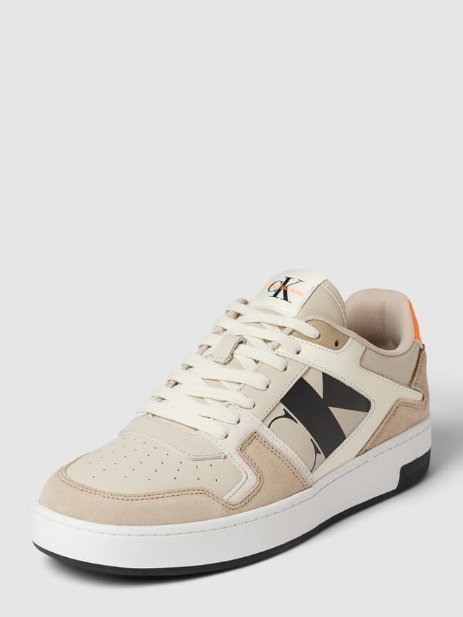 

Кроссовки с отделкой в ​​тон модель "BASKET" Calvin Klein Jeans, бежевый