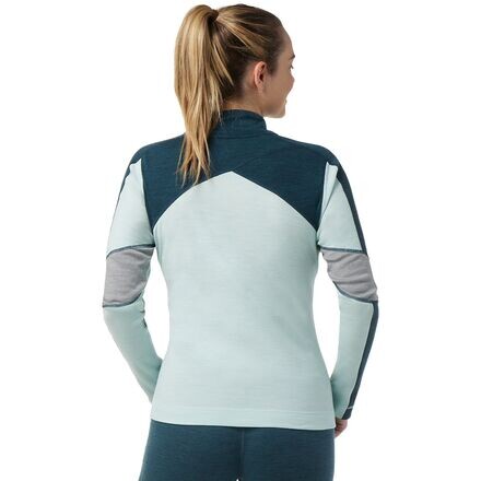 

Классический топ Thermal Merino Colorblock с молнией 1/4 — женский Smartwool, цвет Bleached Aqua Heather