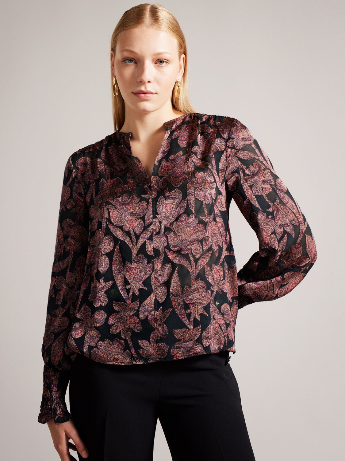 

Блузка с принтом Doroti Ted Baker, черный