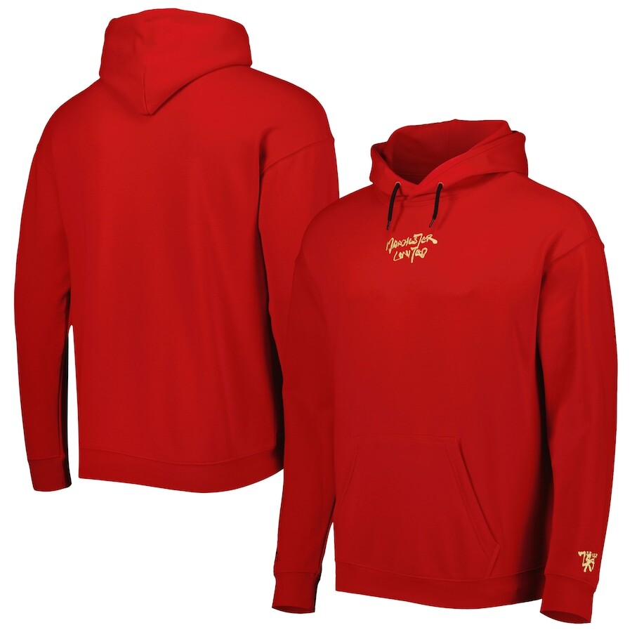 

Пуловер с капюшоном adidas Manchester United, красный
