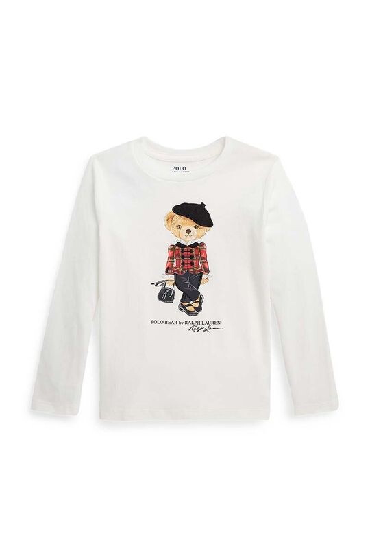 

Детская хлопковая рубашка с длинными рукавами Polo Ralph Lauren, белый