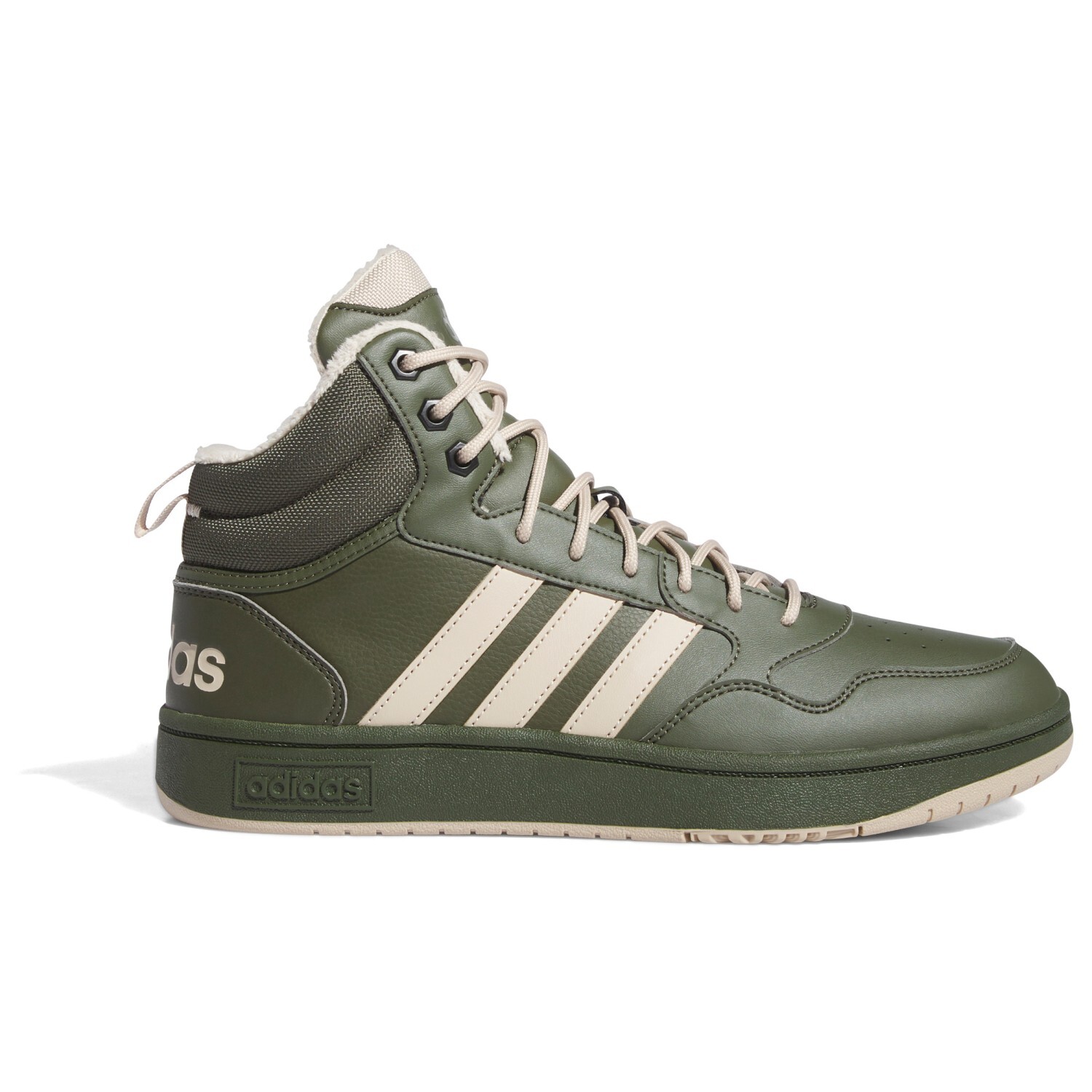 

Зимняя обувь Adidas Hoops 3.0 Mid WTR, цвет Night Cargo/Clay Brown/Core Black