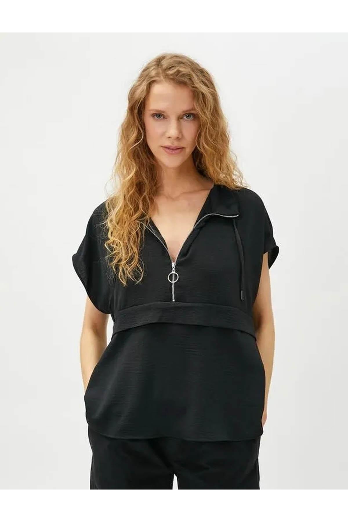 Женская блузка черная Koton, черный