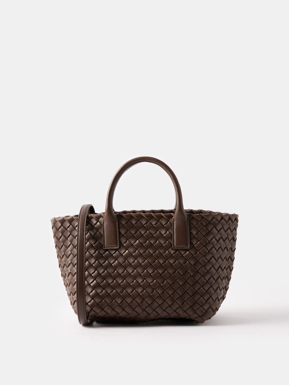 

Сумка-тоут cabat mini из кожи intrecciato Bottega Veneta, коричневый