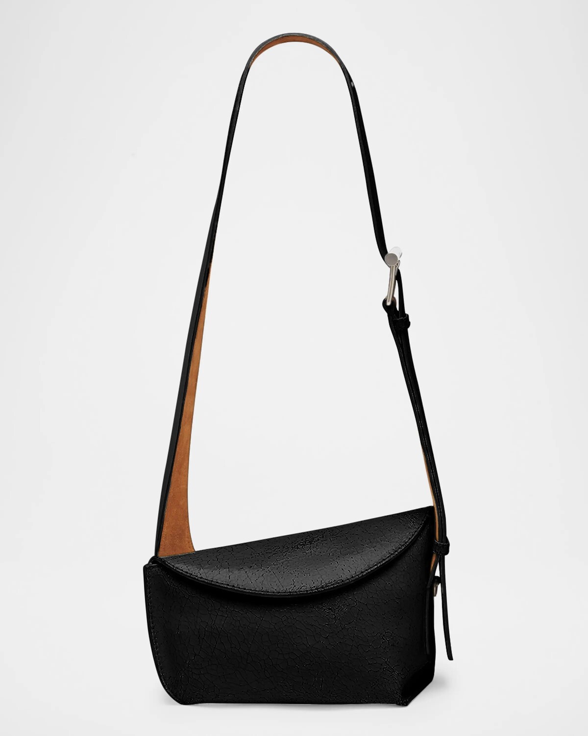 

Мужская сумка-слинг McQueen с Т-образным перемычкой Alexander Mcqueen, цвет Black/Caramel/Silver