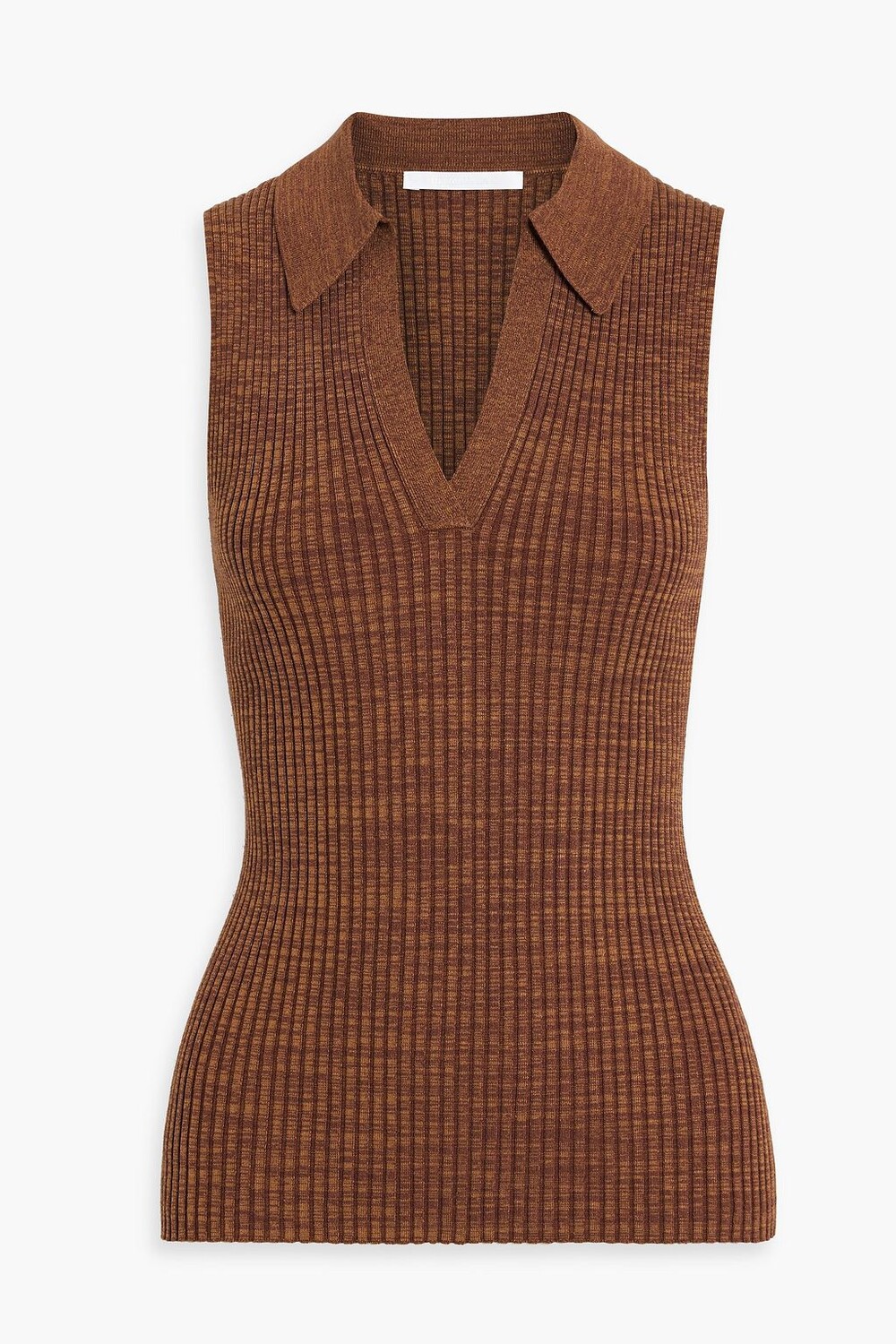 

Топ ребристой вязки HELMUT LANG, коричневый