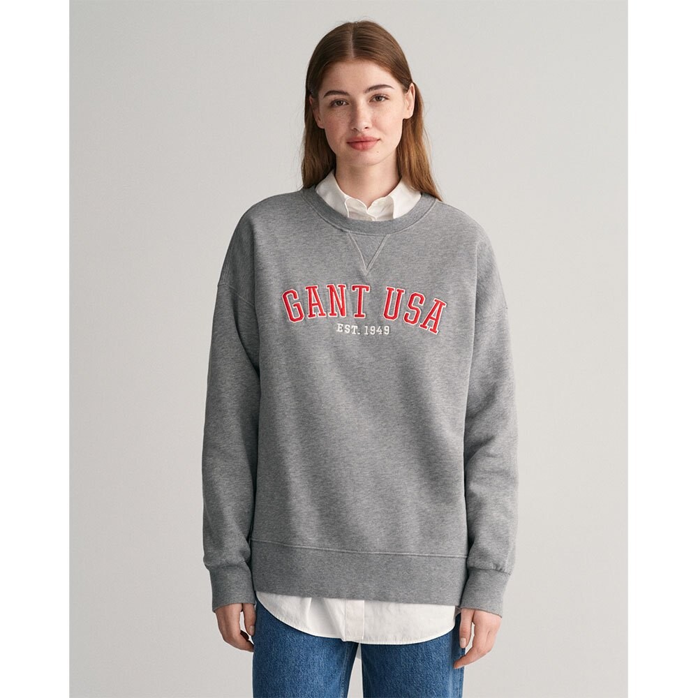 

Толстовка Gant Oversized Usa, серый