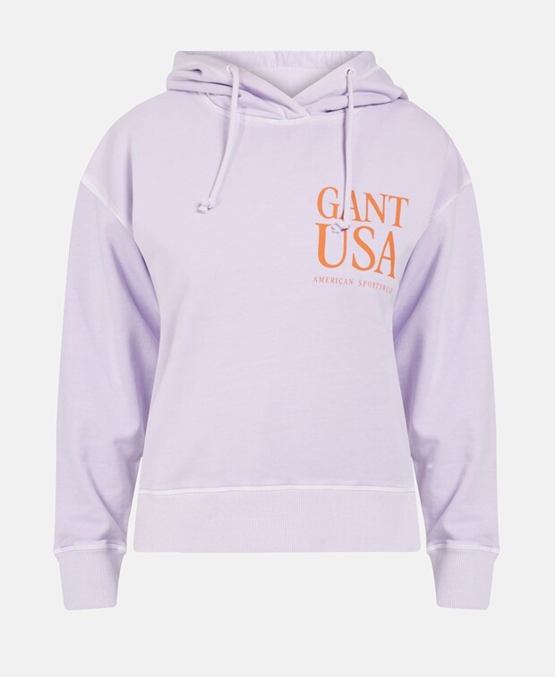 

Толстовка с капюшоном Gant, сирень