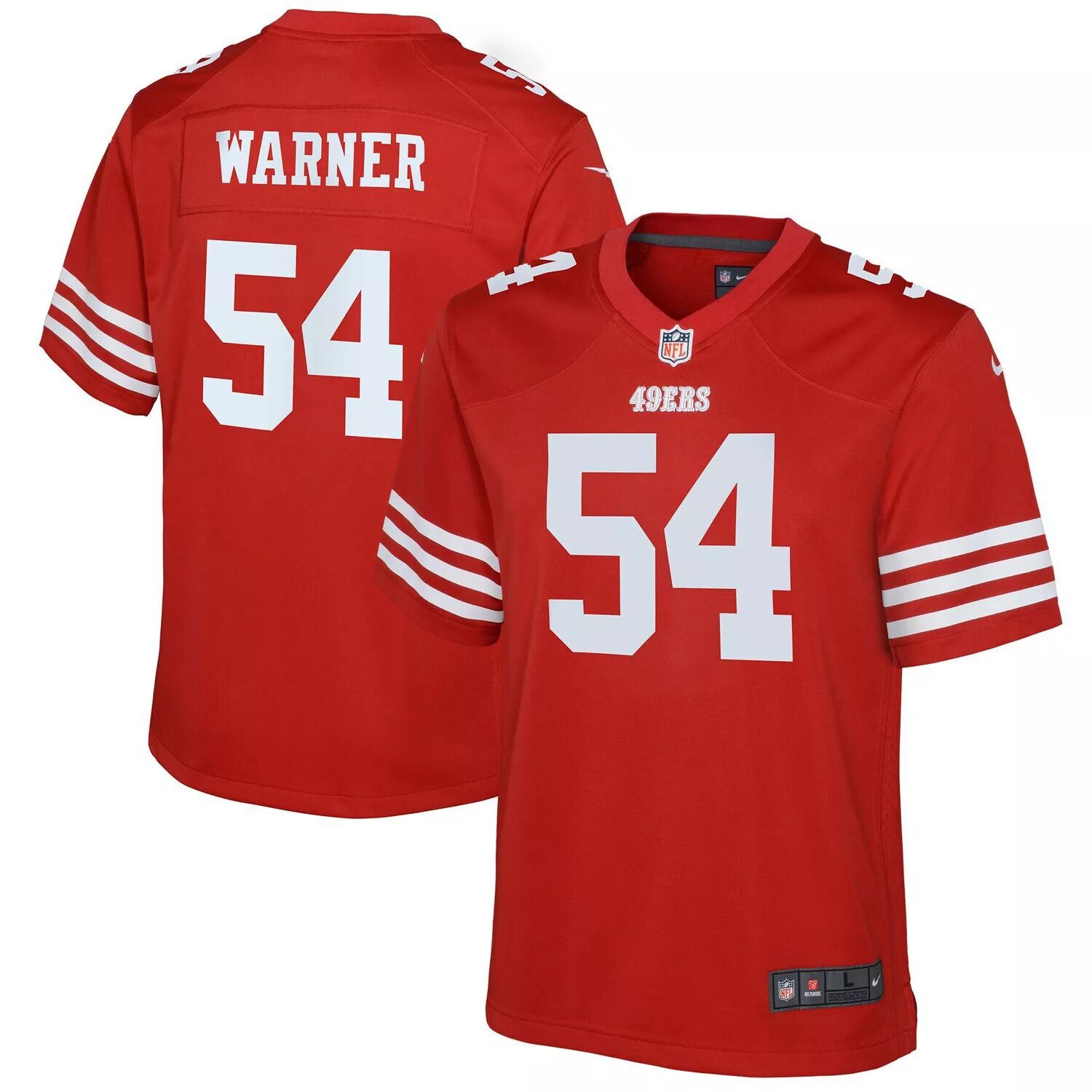 

Молодежная игровая майка Nike Fred Warner Scarlet San Francisco 49ers Nike