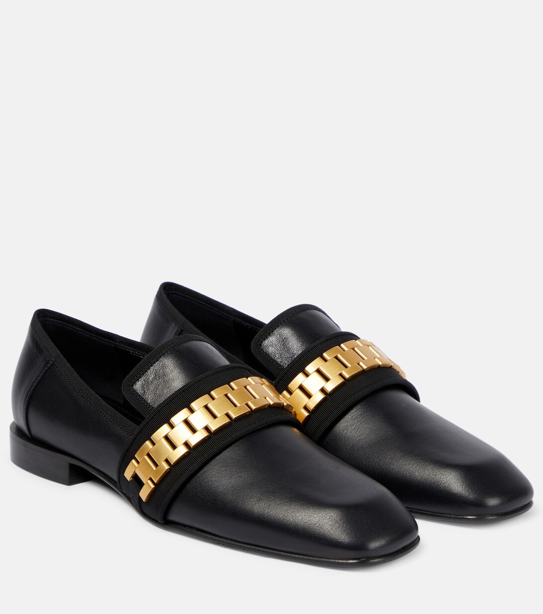 

Кожаные лоферы с цепочками Victoria Beckham, черный