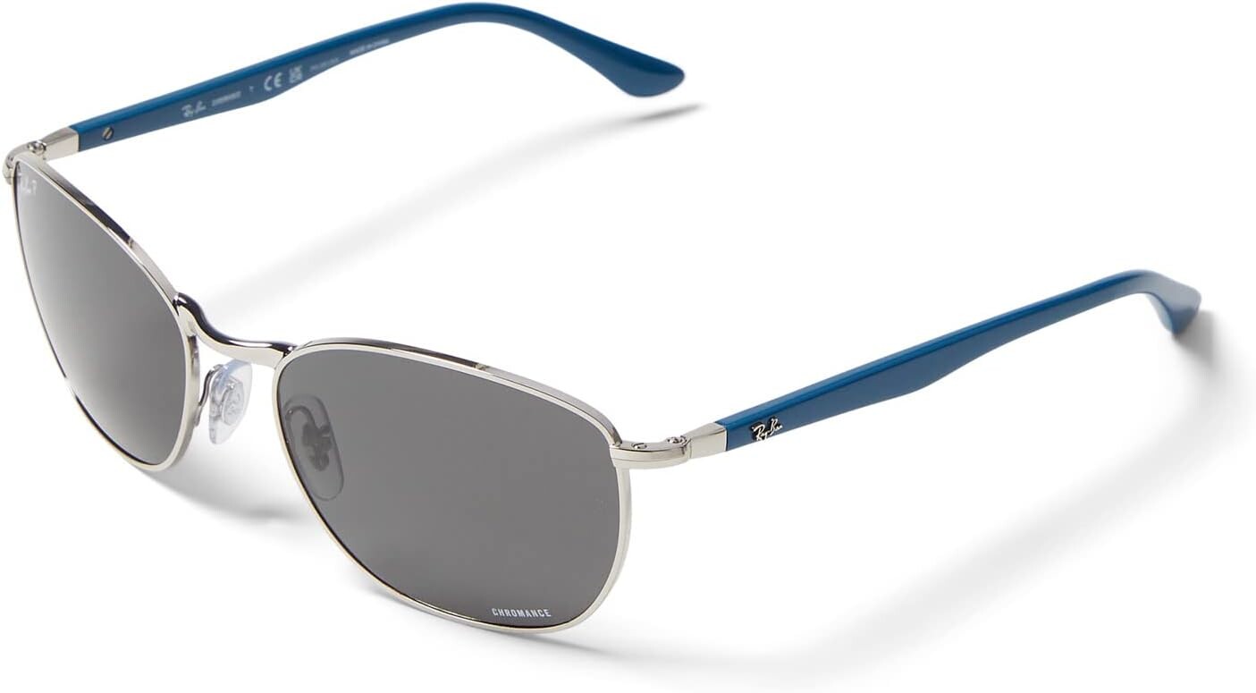 

Солнцезащитные очки 57 mm 0RB3702 Ray-Ban, цвет Silver/Polarized Grey