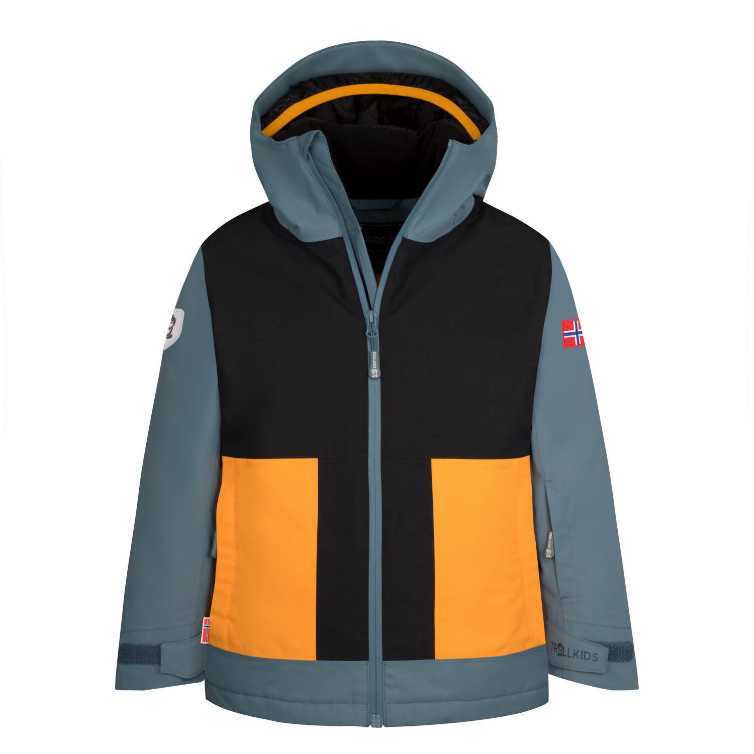 

Лыжная куртка Trollkids Ski Jacke Rauland, цвет Schwarz/Stahlblau/Mango