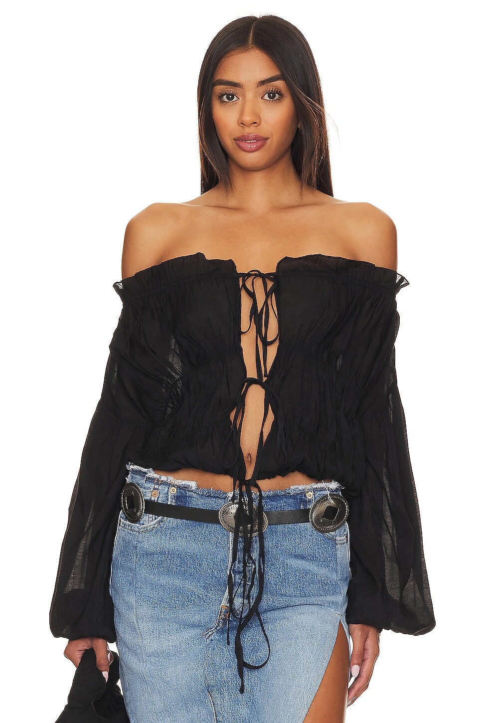 

Топ SNDYS Tamsyn Off Shoulder, черный