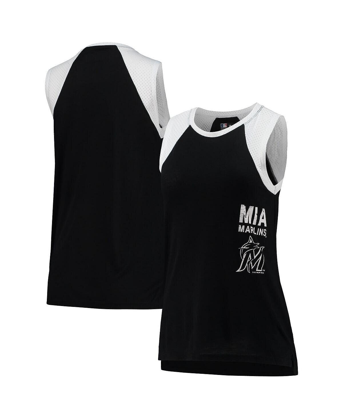 

Женская черная майка Miami Marlins Talent Scout G-III Sports by Carl Banks, черный