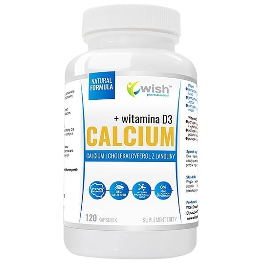 Wish, Кальций + Витамин D3 120 капс. nature s truth усвояемый кальций плюс витамин d3 120 капсул быстрого действия