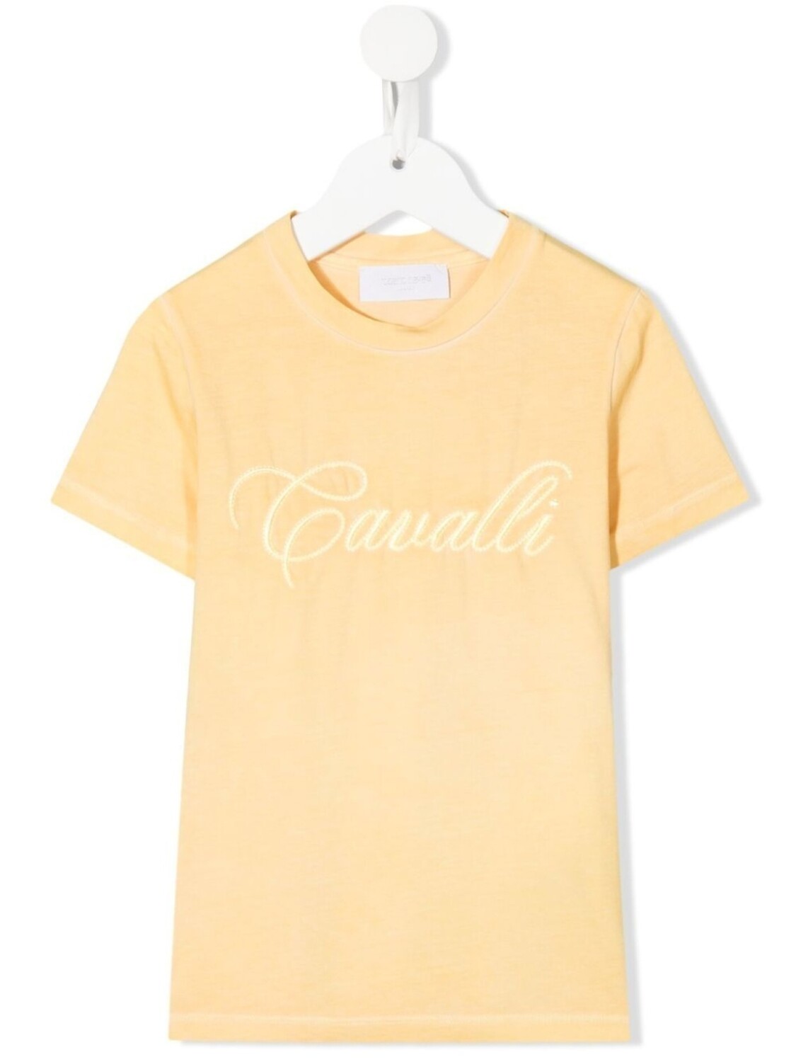 

Футболка с вышитым логотипом Roberto Cavalli Junior, желтый