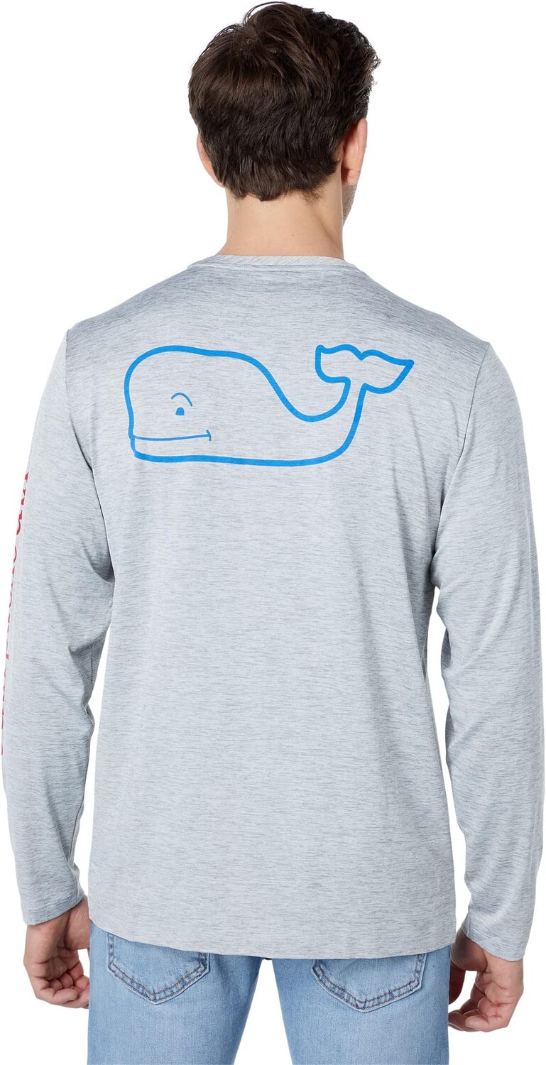 

Футболка с длинными рукавами Whale Harbor Vineyard Vines, цвет Grey Heather