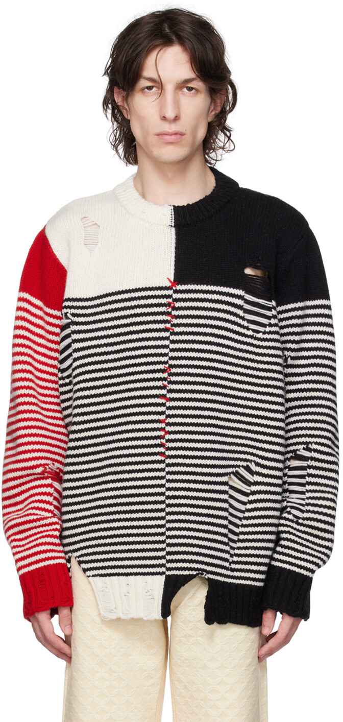 

Черно-красный свитер Mega Shred Charles Jeffrey LOVERBOY, Черный