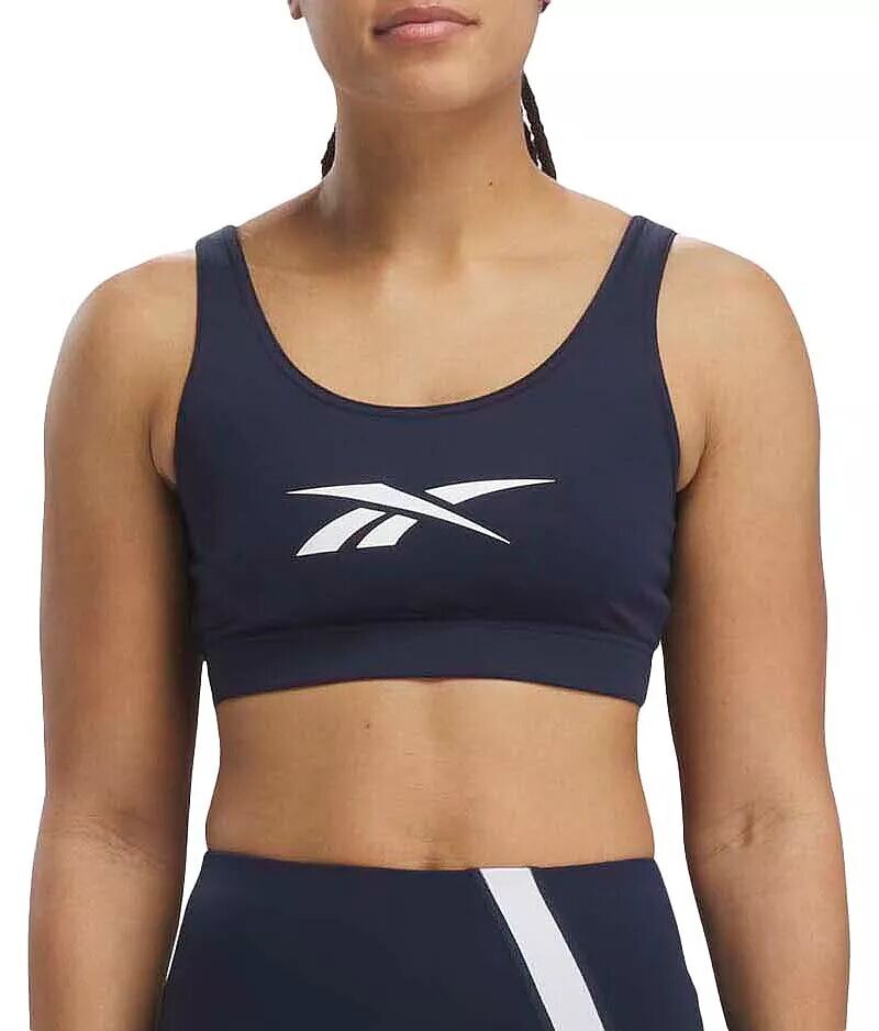 

Женский спортивный бюстгальтер Reebok для тренировок, темно-синий/белый