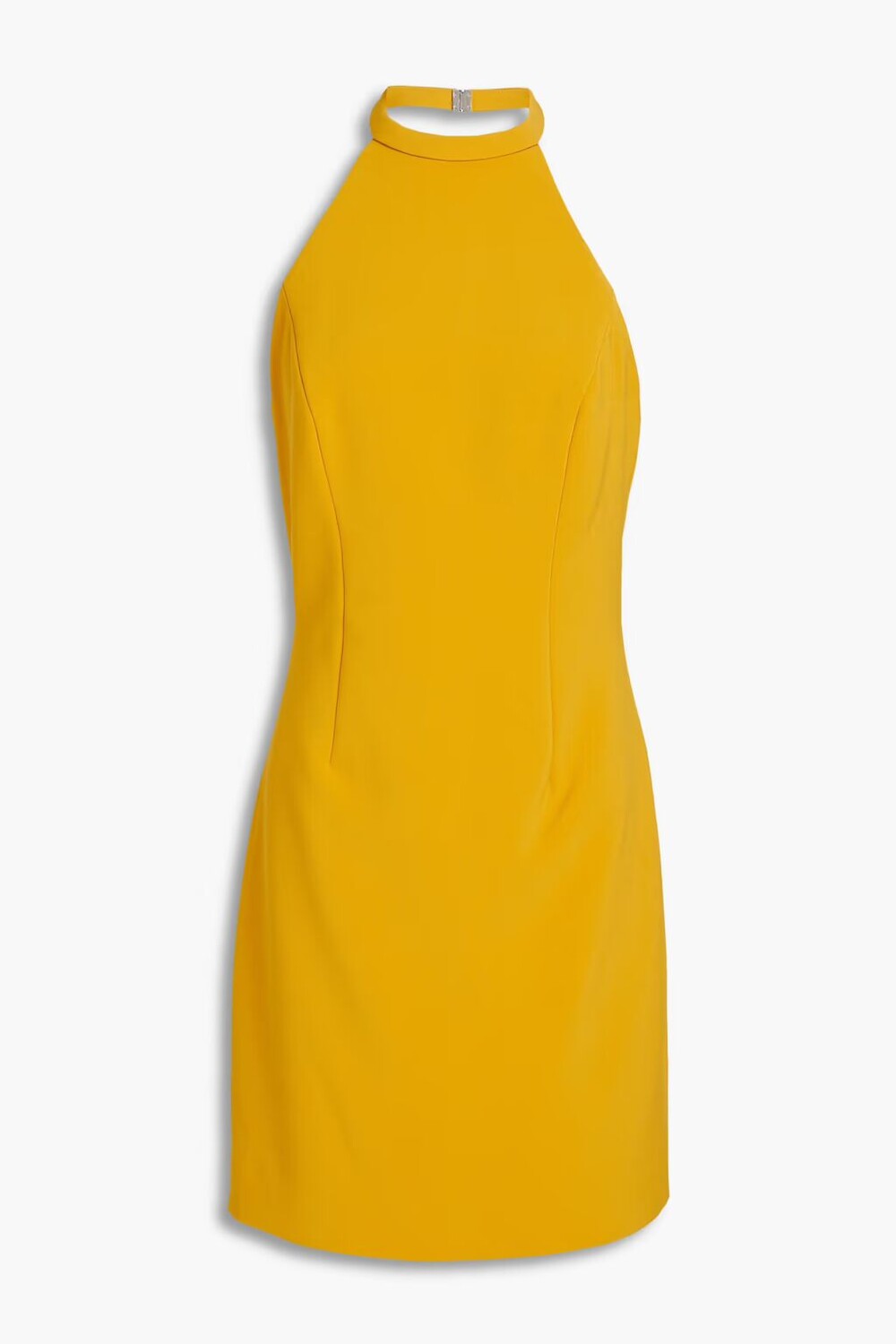 

Платье мини Vic из крепа с вырезом халтер Halston, цвет Marigold