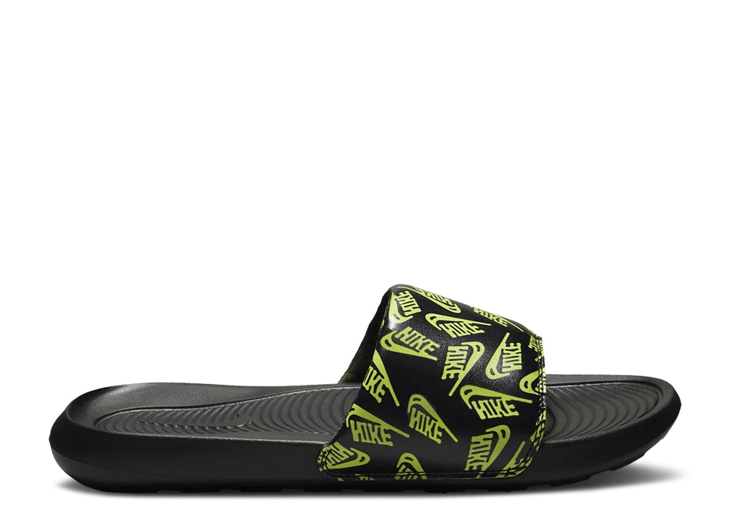 

Кроссовки Nike Victori One Slide 'Repeat Logo - Black Volt', черный