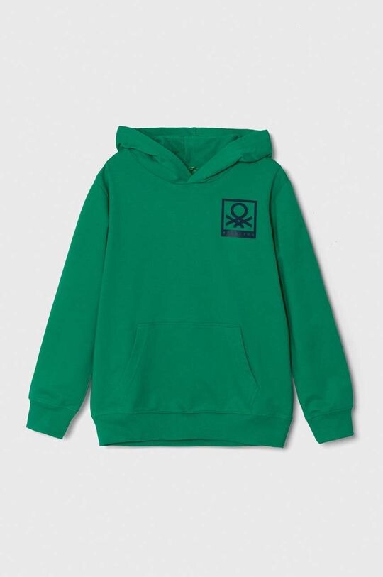 

Детская хлопковая толстовка United Colors of Benetton, зеленый