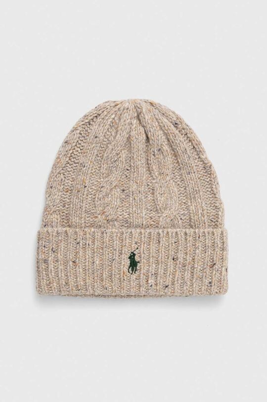 

Шерстяная шапка Polo Ralph Lauren, серый