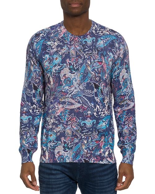 

Свитер Meier с круглым вырезом и узором пейсли Robert Graham, цвет Blue