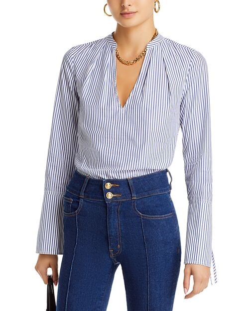 

Хлопковый топ Lila Derek Lam 10 Crosby, цвет Blue