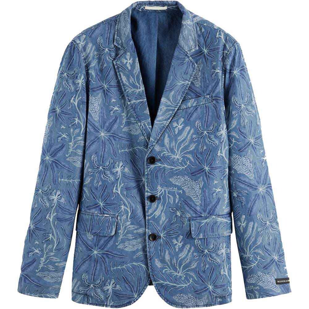

Блейзер Scotch & Soda Unconstructed, синий
