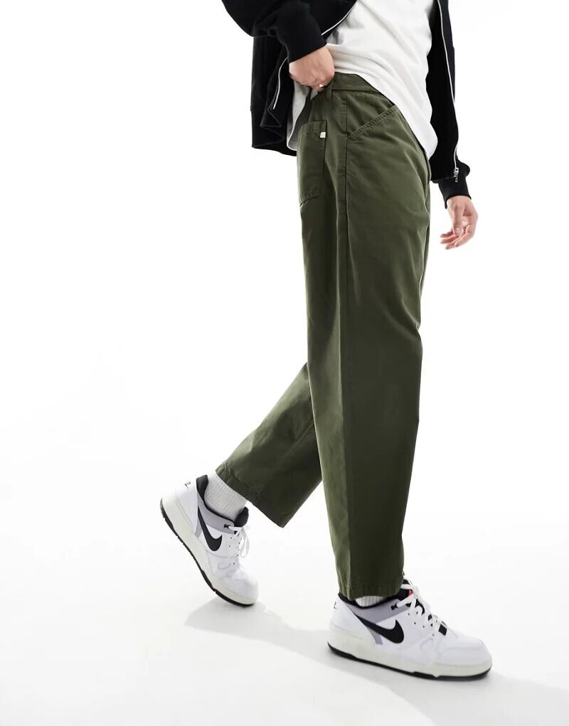 

Зеленые свободные прямые брюки Farah Greenport