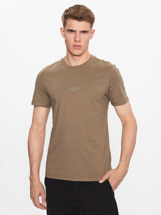 

Футболка узкого кроя Guess, коричневый