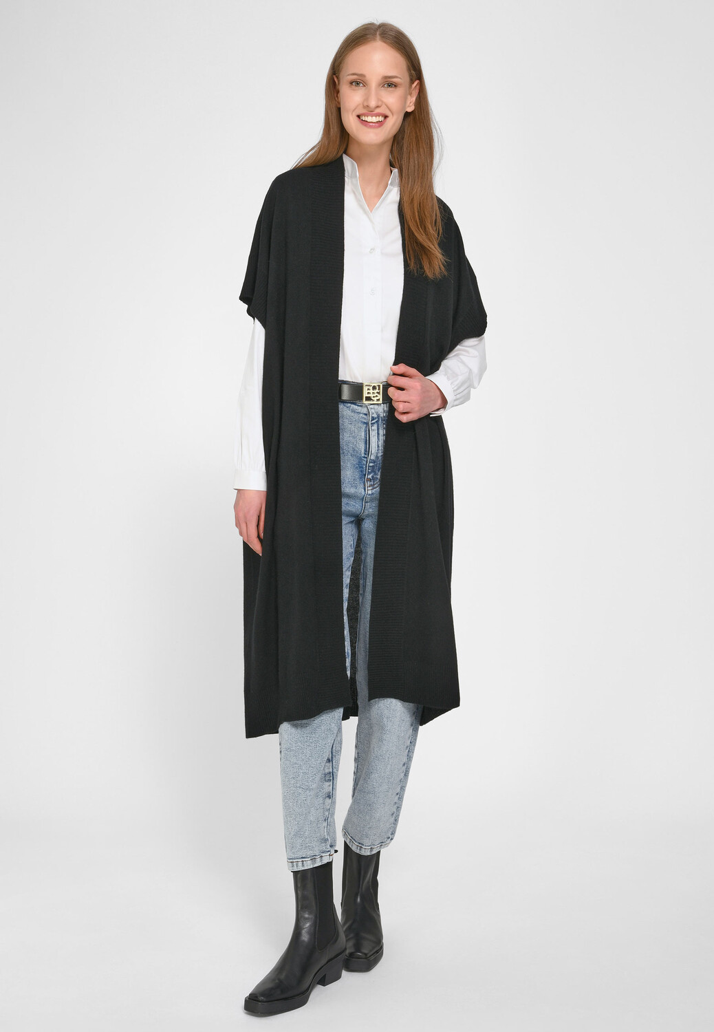 

Толстовка PETER HAHN Strickjacke New Wool, черный