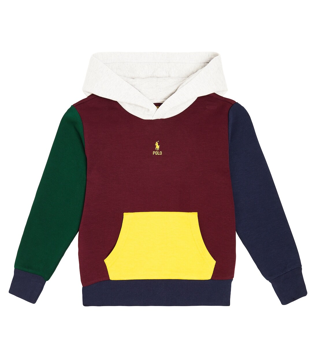 

Толстовка из хлопкового джерси с цветными блоками Polo Ralph Lauren Kids, мультиколор