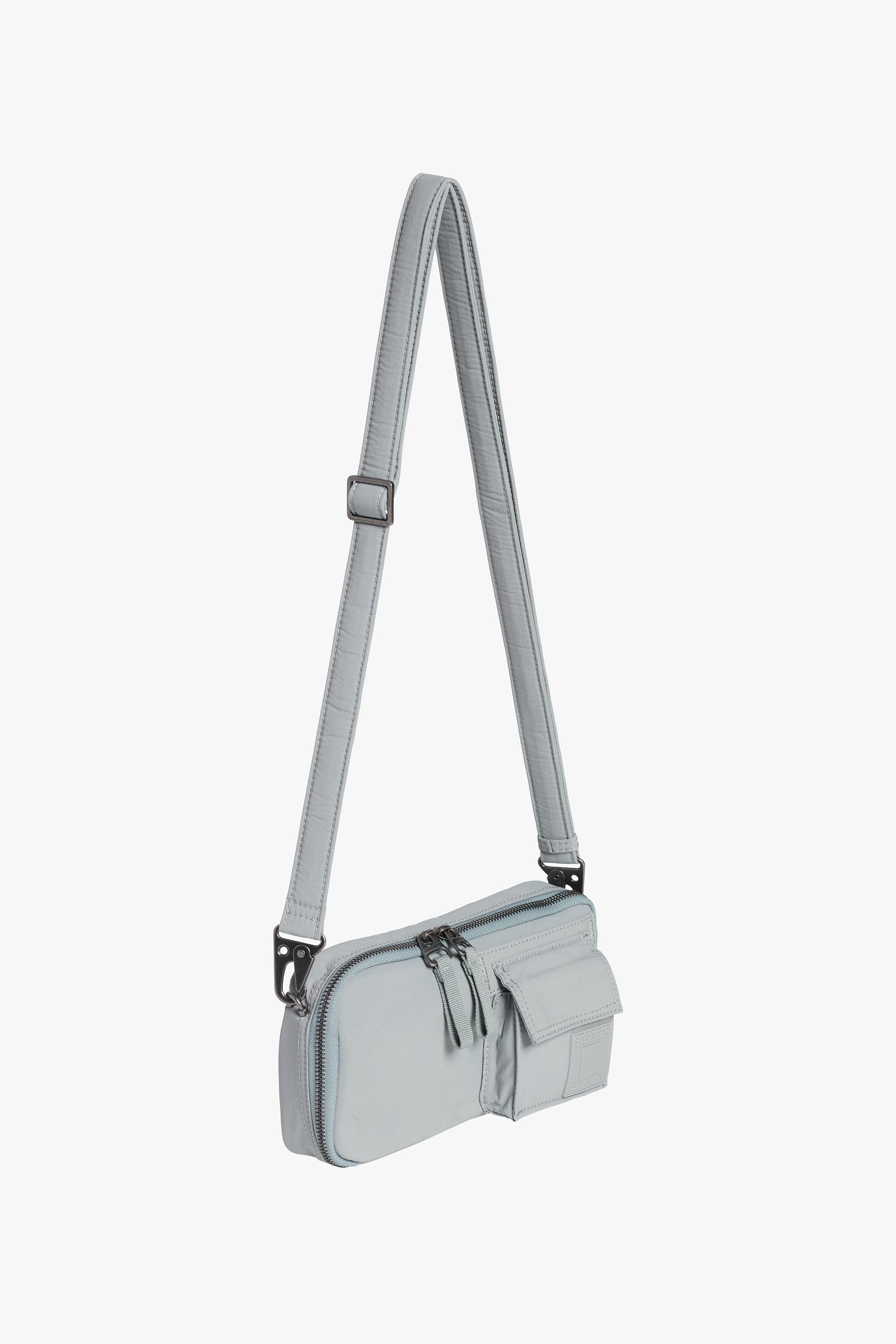 Прямоугольная сумка через плечо мягкого дизайна ZARA, голубое небо прямоугольная сумка с круглыми ручками zara баклажановый