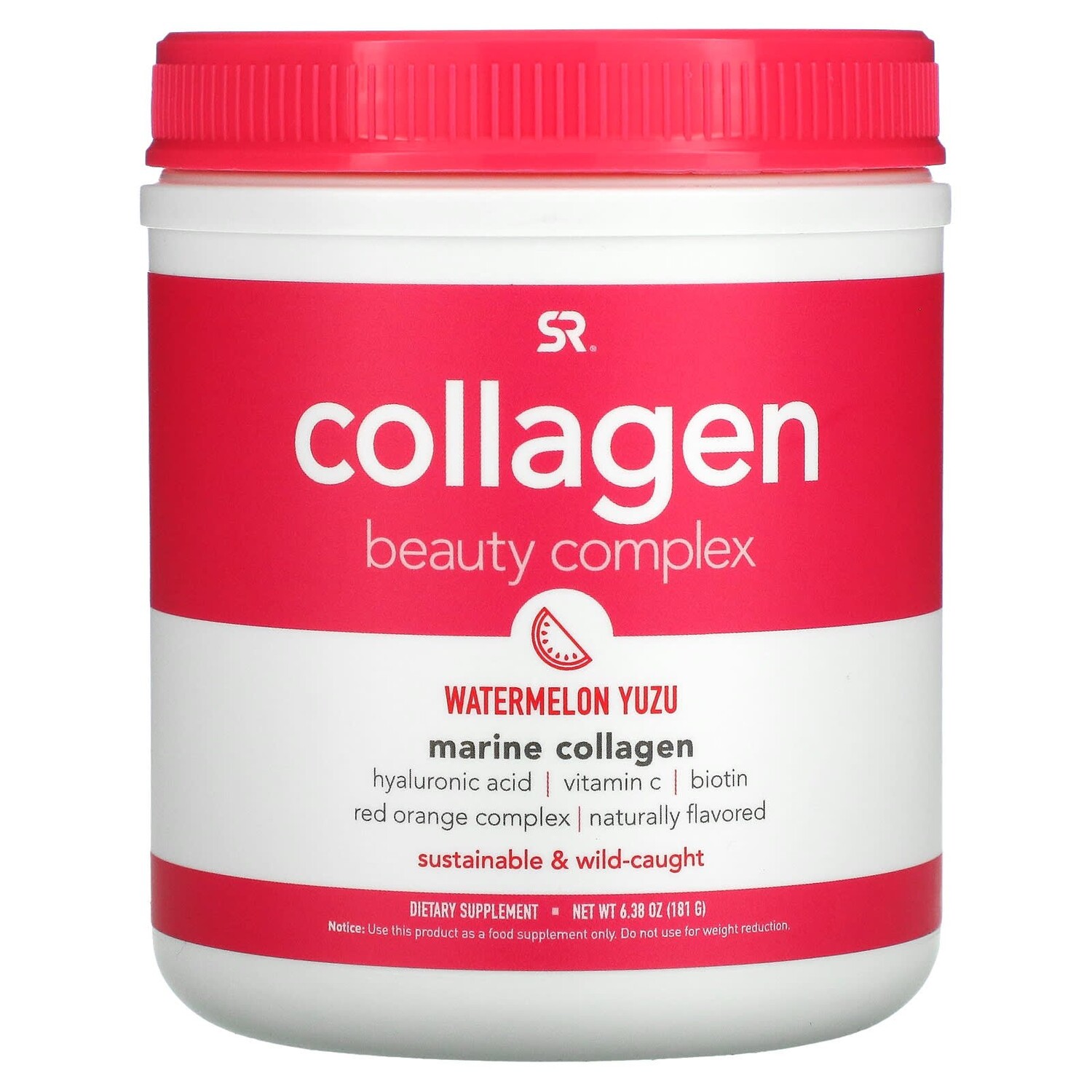 

Комплекс Collagen Beauty, морской коллаген, арбуз и юзу, 181 г (6,38 унций), Sports Research