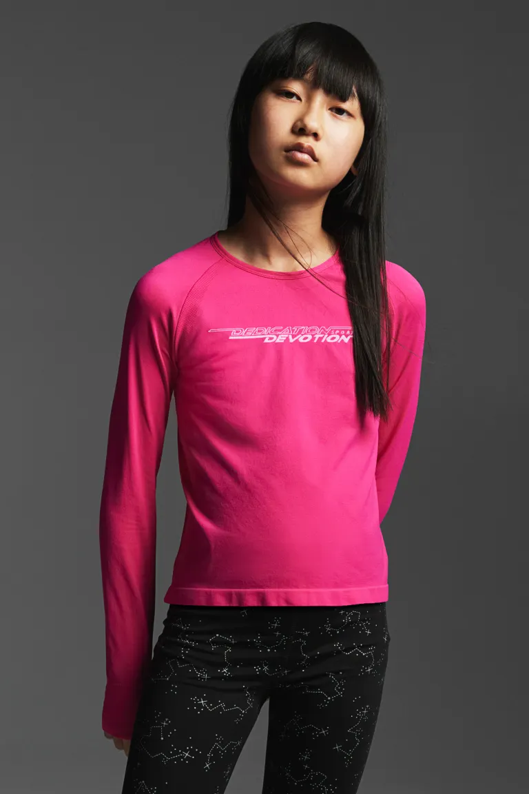 

Бесшовная спортивная блузка от drymove H&M, красный