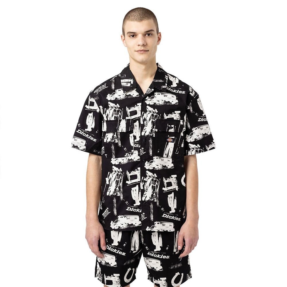 

Рубашка с коротким рукавом Dickies 100 All Over Print, черный