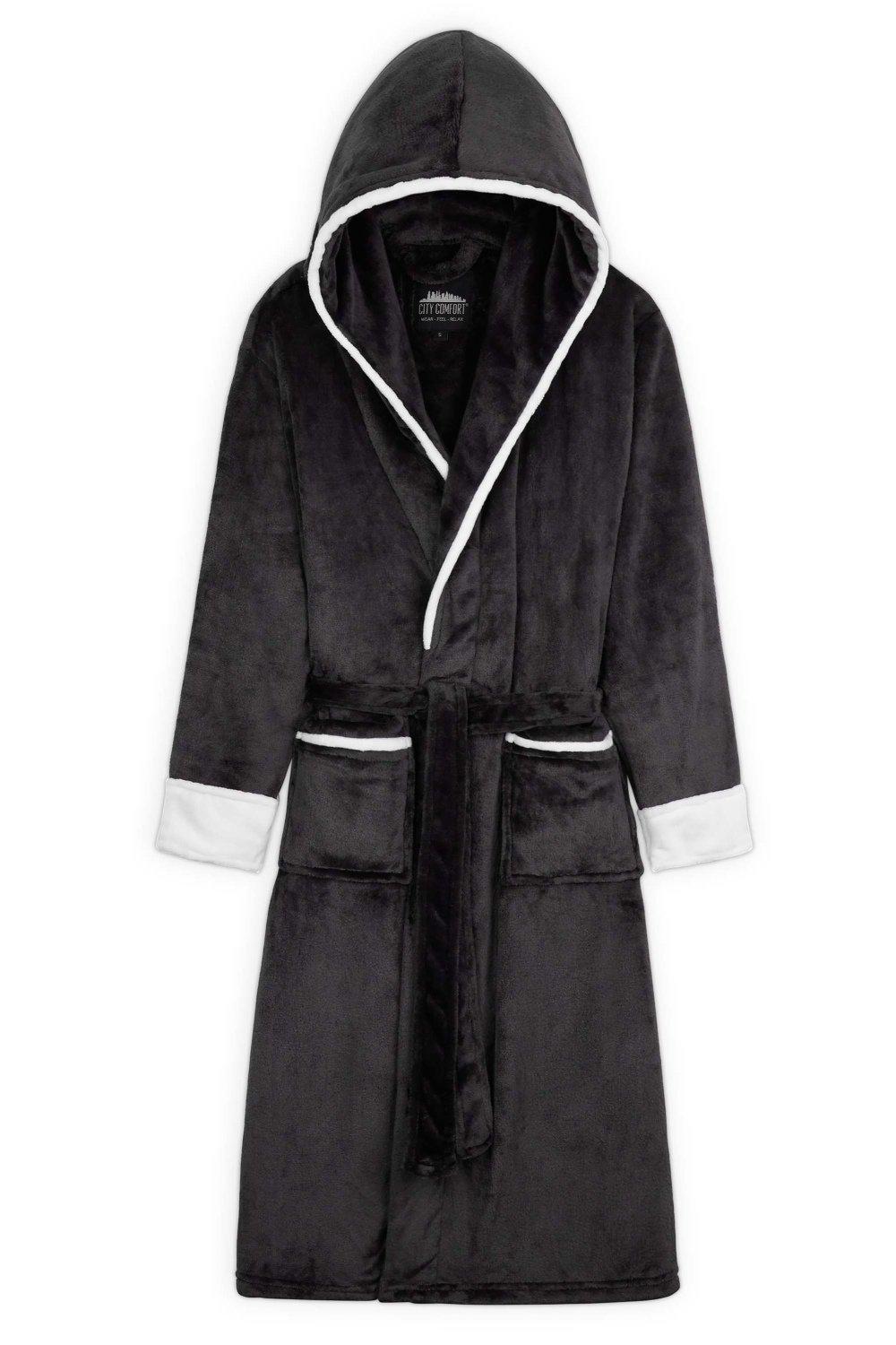 Пышный халат с капюшоном CityComfort, серый цена и фото
