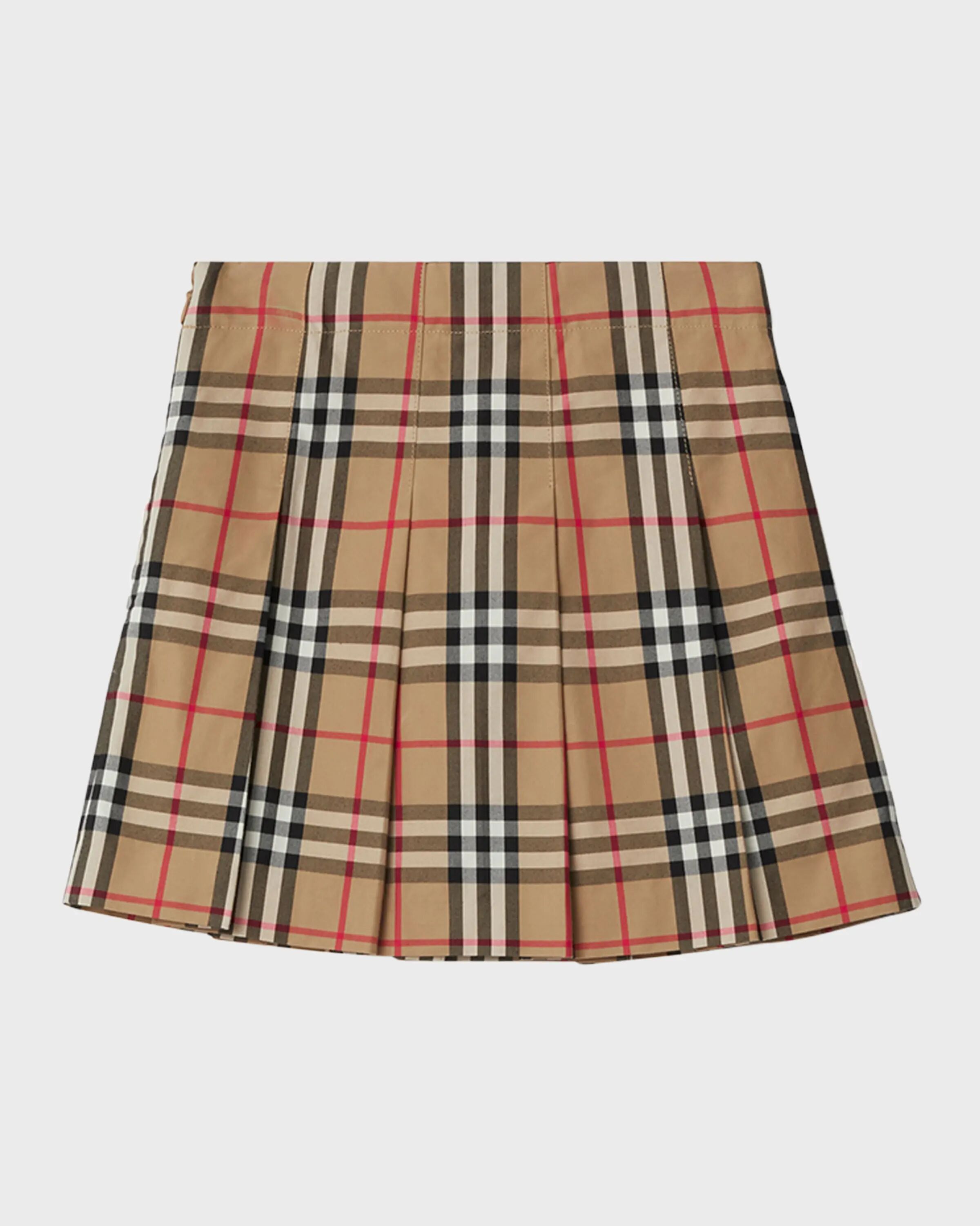 

Юбка в клетку Gabrielle для девочек, размер 3–14 Burberry, цвет Archive Beige Check