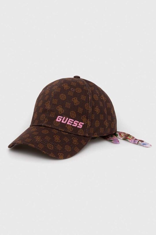 

Бейсболка из хлопка Guess, коричневый