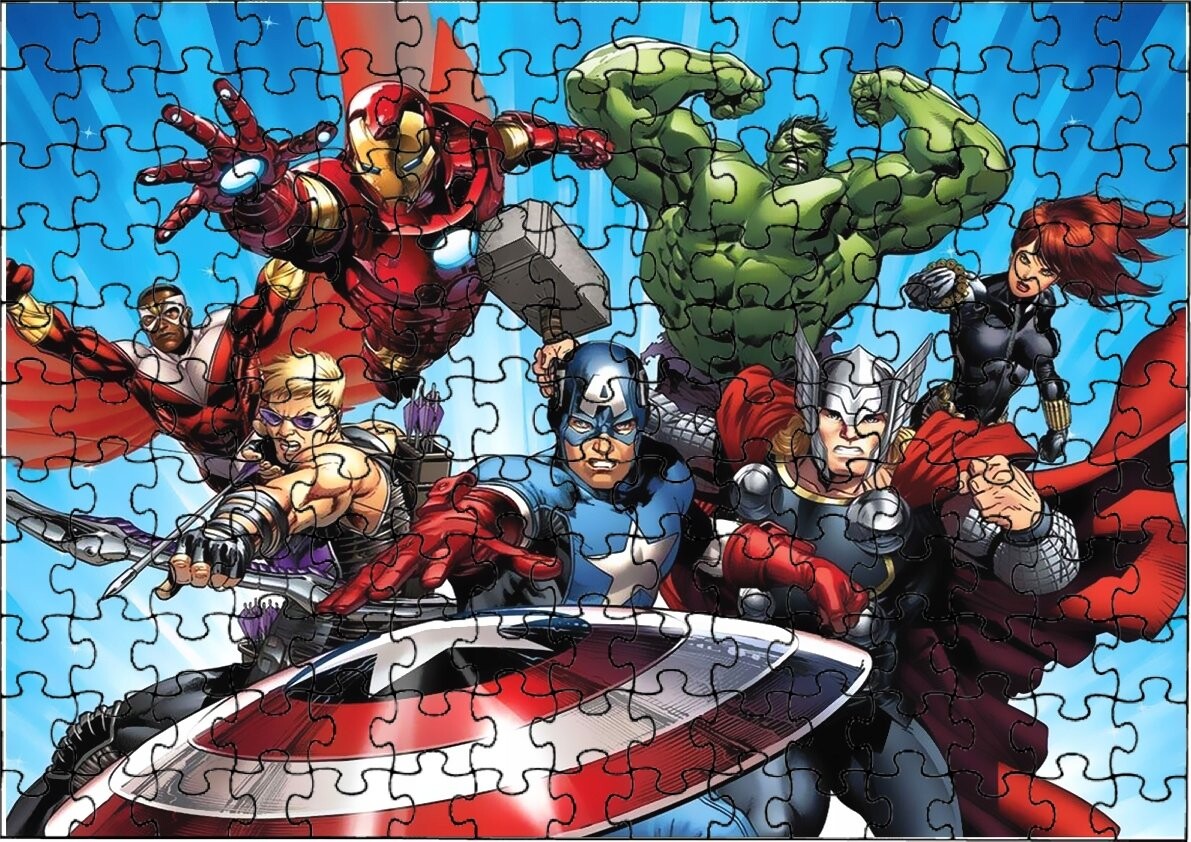 

Пазл 252 детали: Marvel's Avengers + Сумка с принтом bez marki