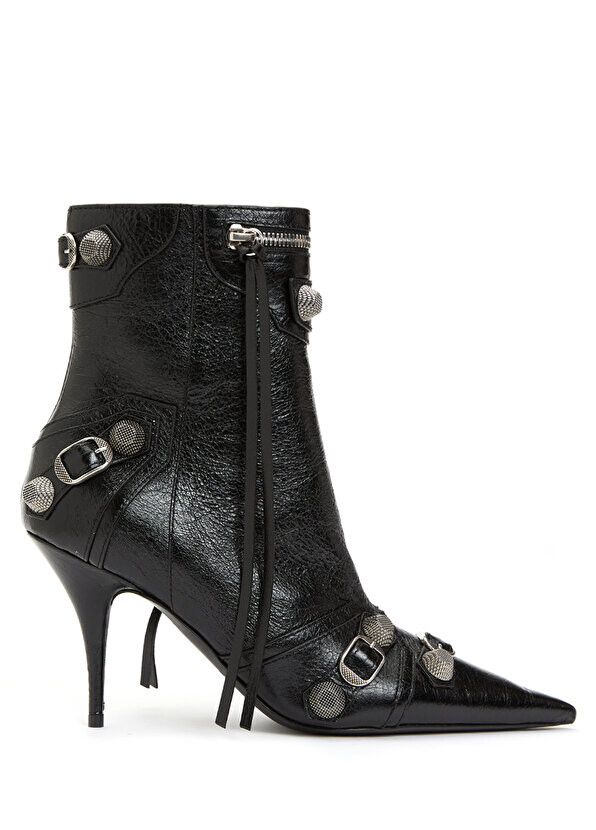 

Черные женские кожаные ботинки cagole Balenciaga, Черный